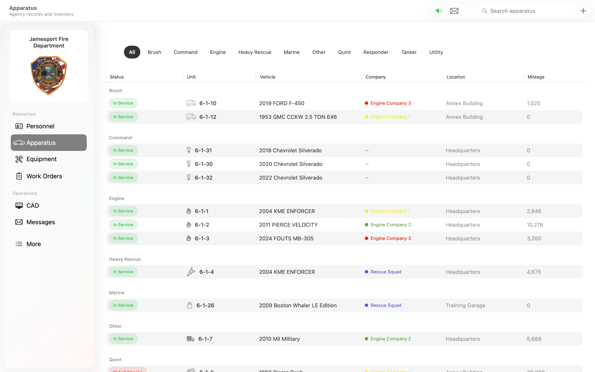 Apparatus management on Mac