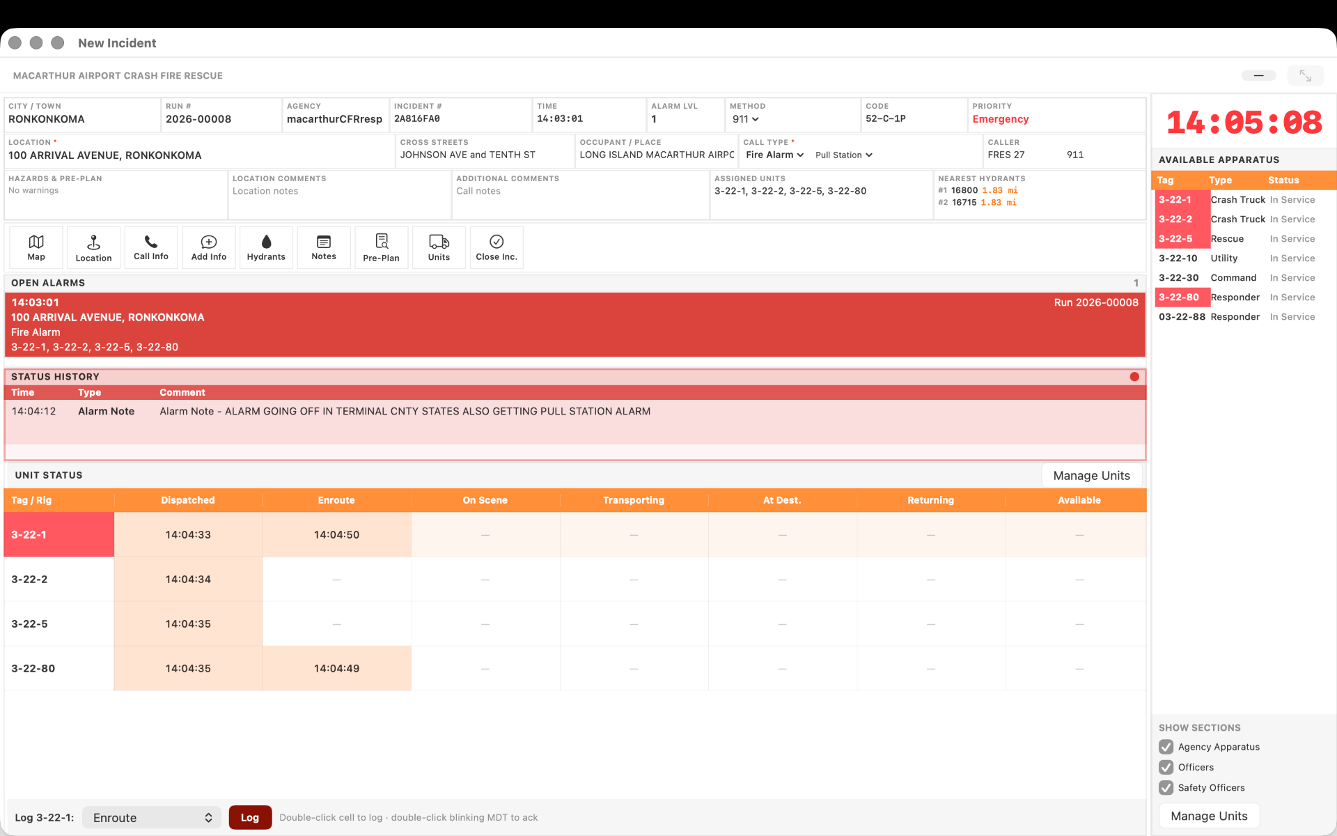 ResponderRMS dispatch console on Mac