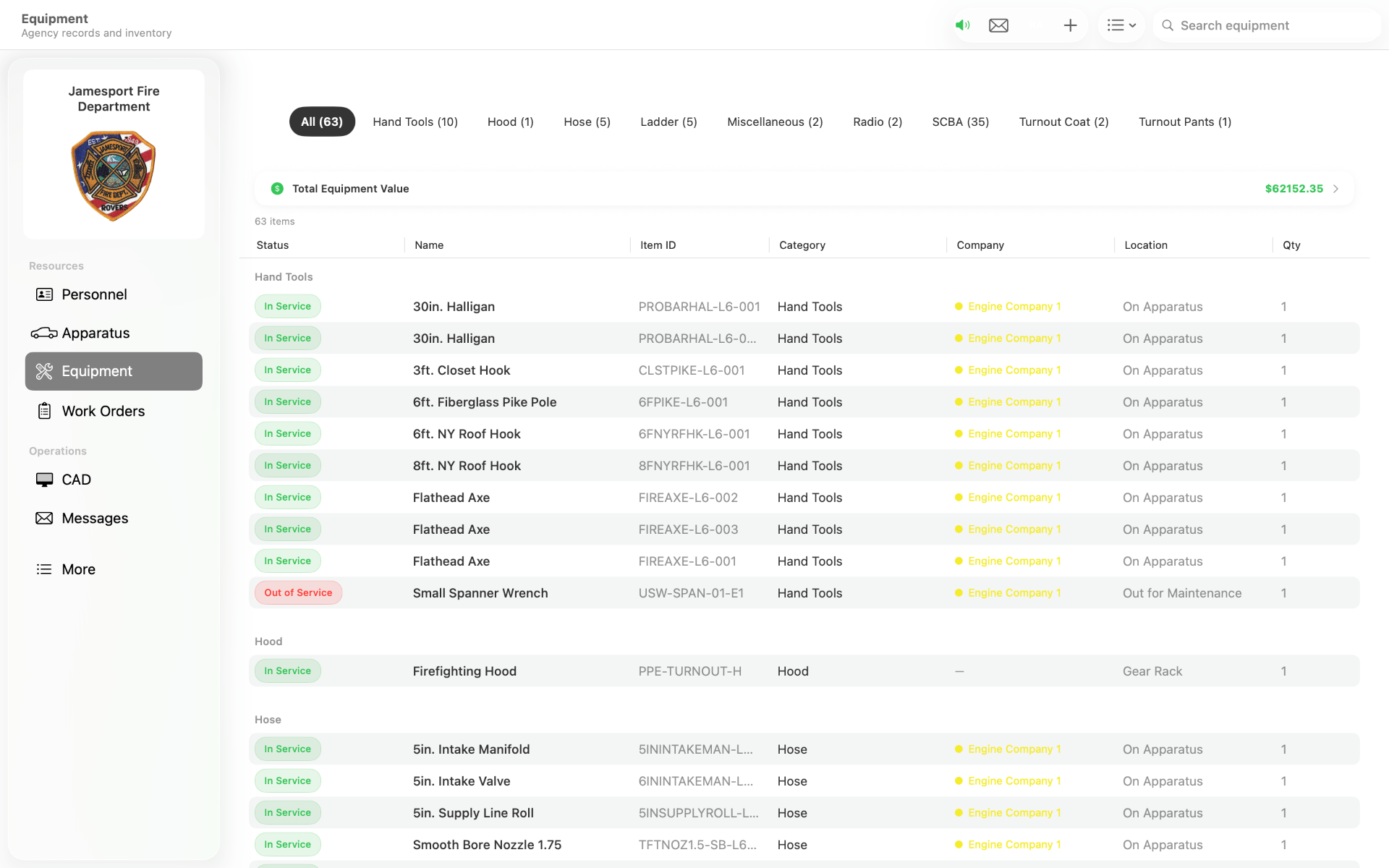 Equipment inventory on Mac